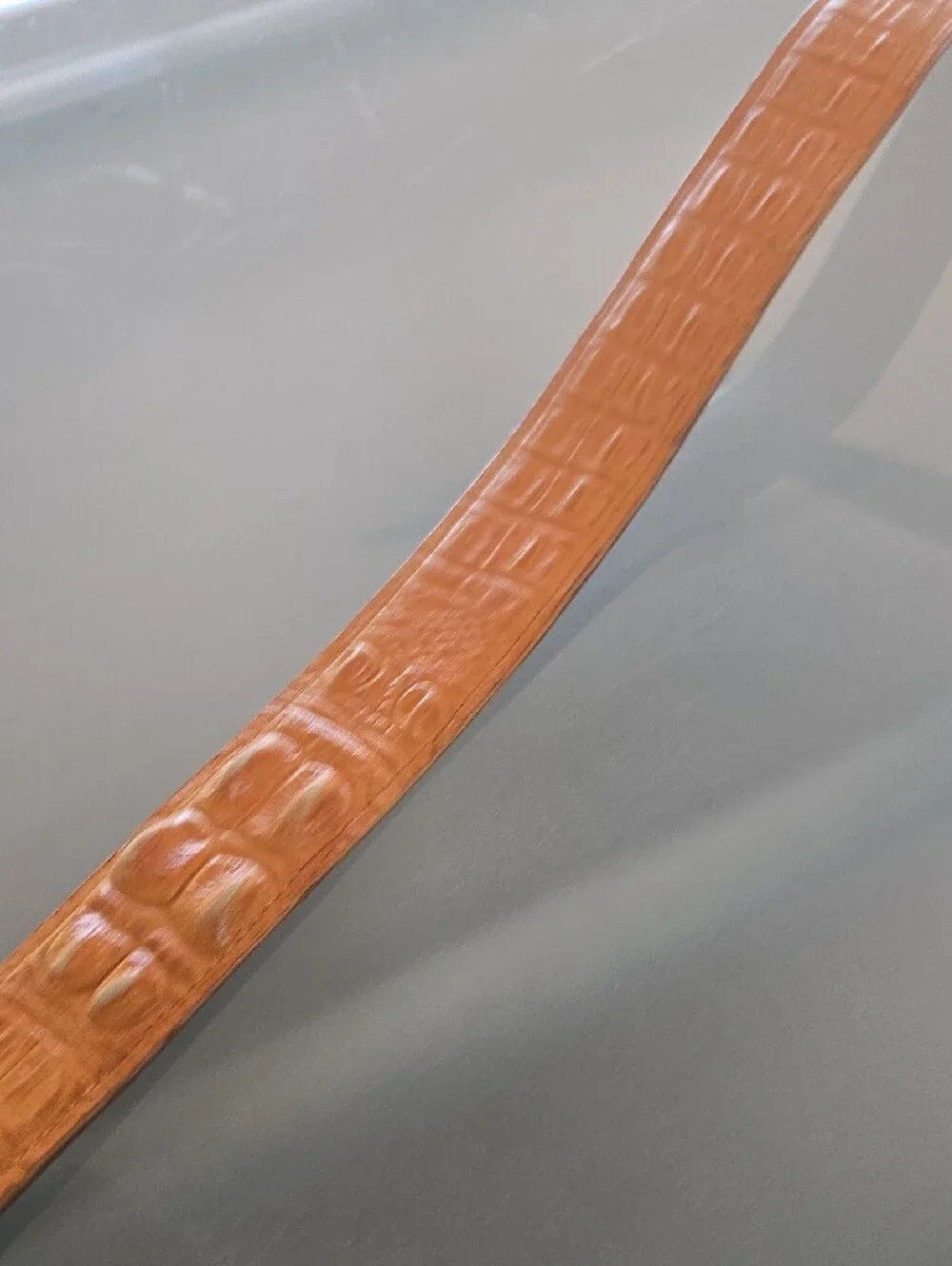 Lamo Tan Croc-Embossed Leather Belt
